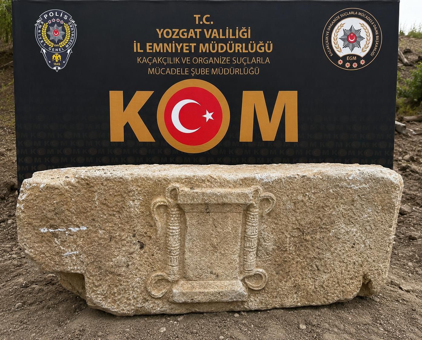 Yozgat’ta iki bin yıllık olduğu değerlendirilen lahit bulundu