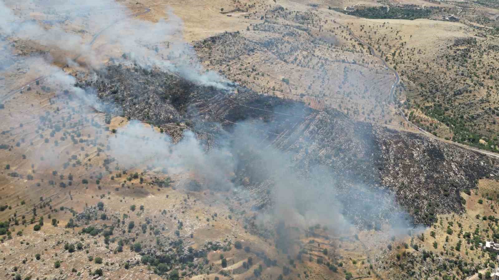 Mardin’de ormanlık alanda çıkan yangın söndürüldü