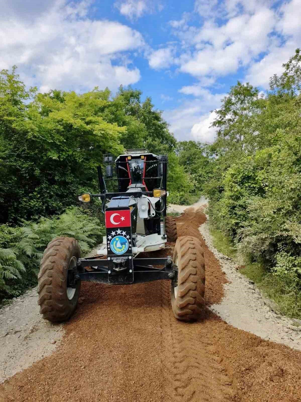 Sinop kırsalında yol çalışmaları