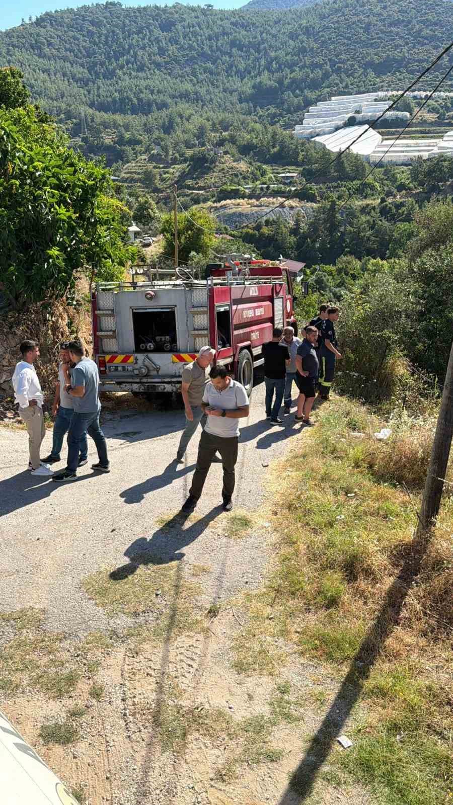 Alanya’da zirai alanda çıkan yangında 1 dönüm zarar gördü