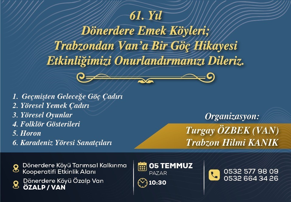 Trabzon’dan Van’a uzanan göçün 61. yıl yönümü