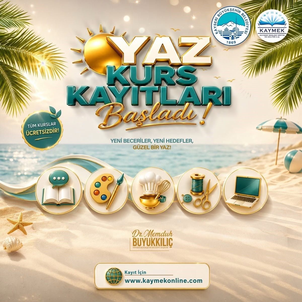 KAYMEK Sanat ve Mesleki Eğitimi Yaz Dönemi Kayıtları başladı