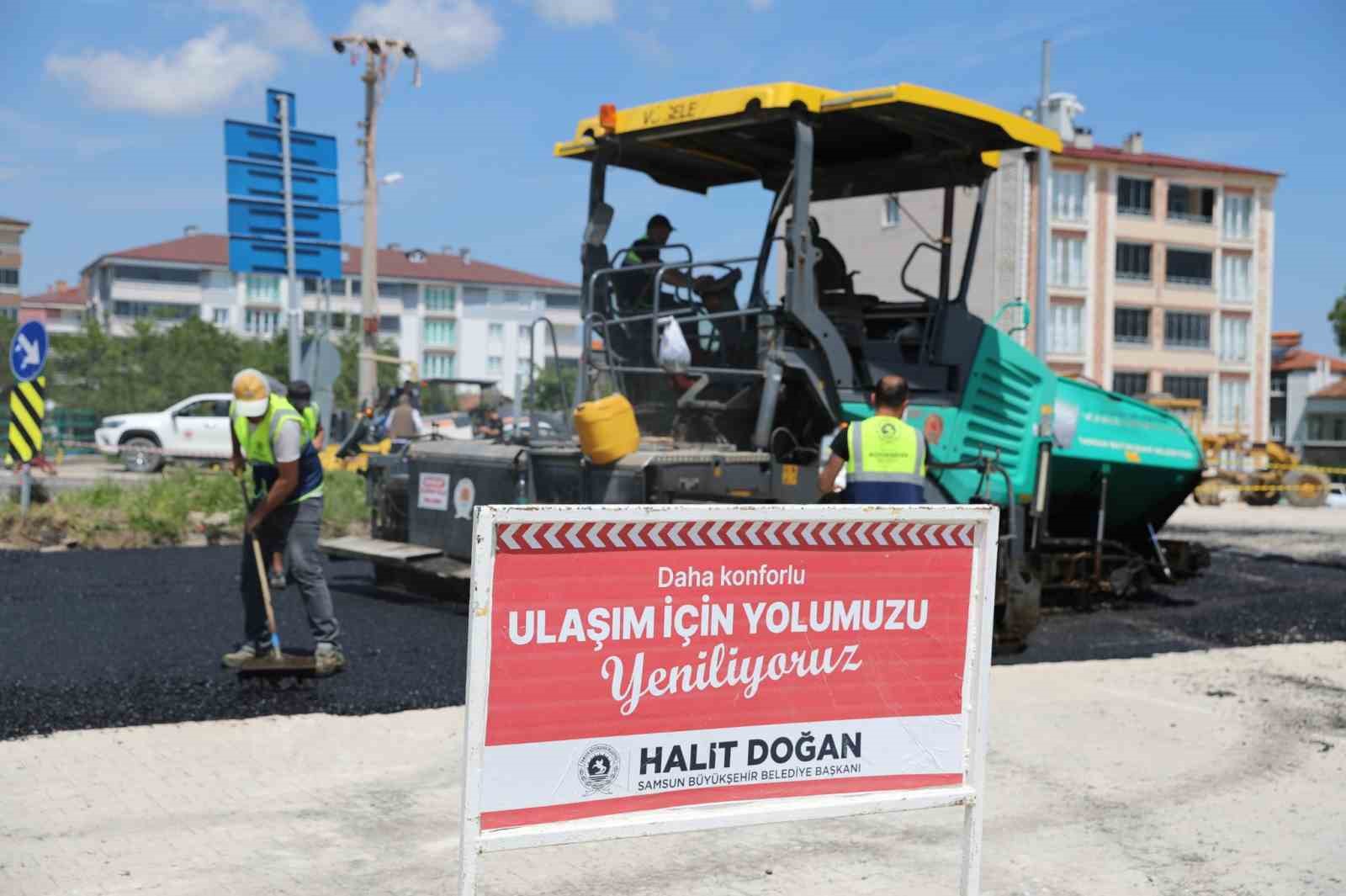 Samsun’un 5 ilçesinde ulaşım yatırımları sürüyor