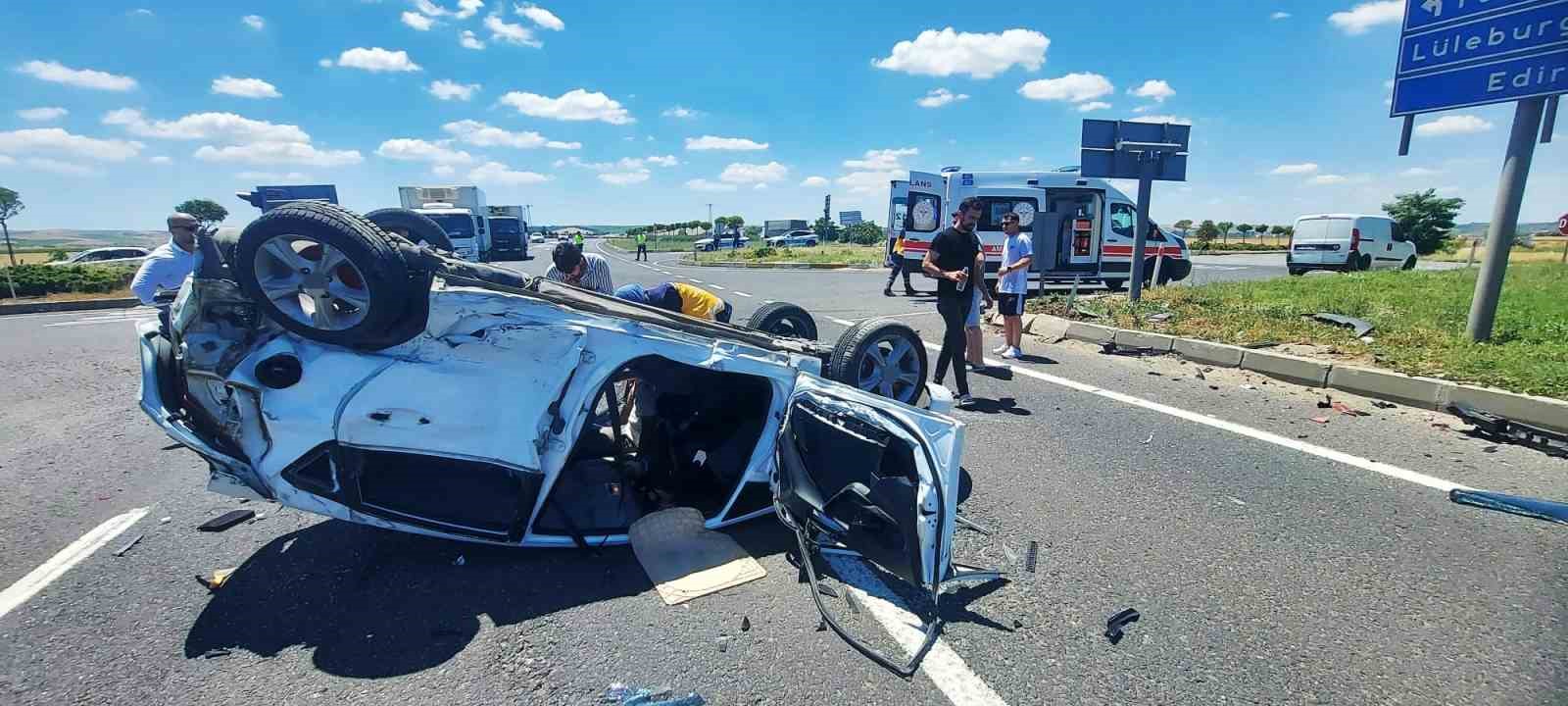 Tekirdağ’da trafik kazası: 3 yaralı