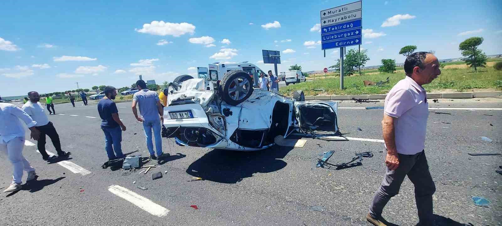 Tekirdağ’da trafik kazası: 3 yaralı