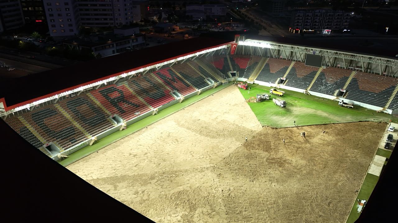 Çorum Şehir Stadyumu’nda Süper Lig mesaisi
