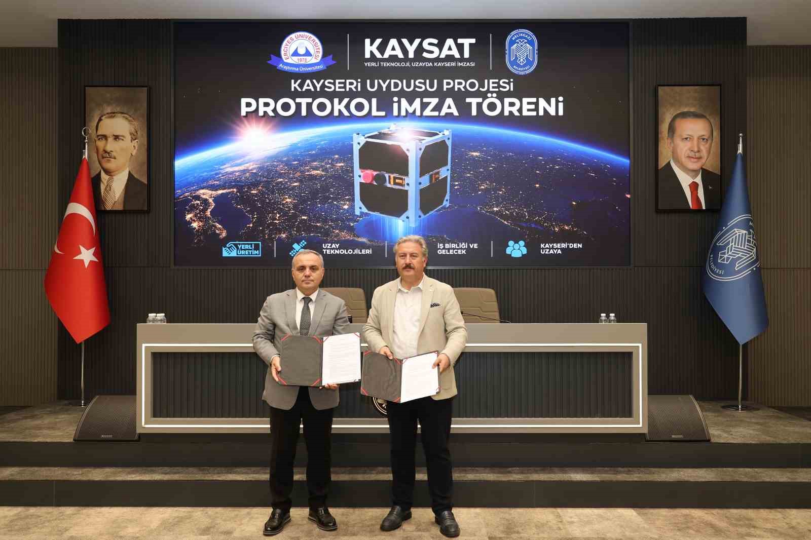 Meteoroloji uydusu KAY-SAT için Melikgazi Belediyesi’nde işbirliği protokolü