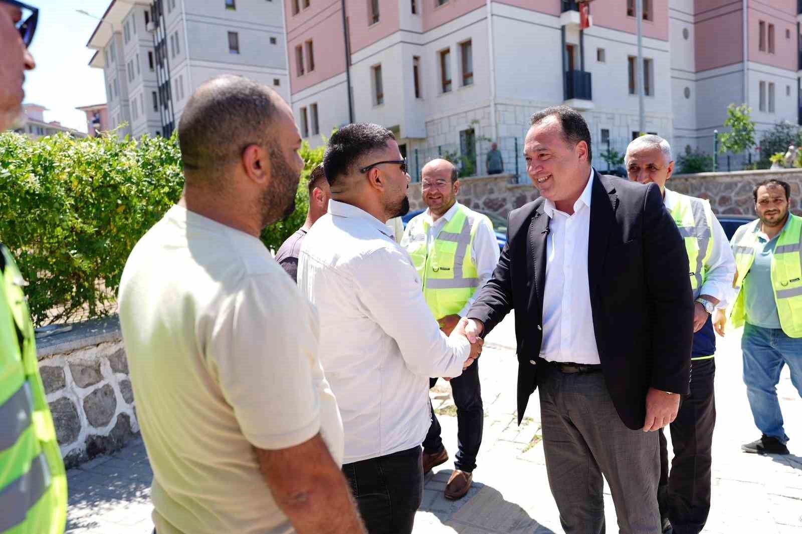Başkan Dutlulu Akgedik TOKİ 2. Etap’ta altyapı çalışmalarını inceledi