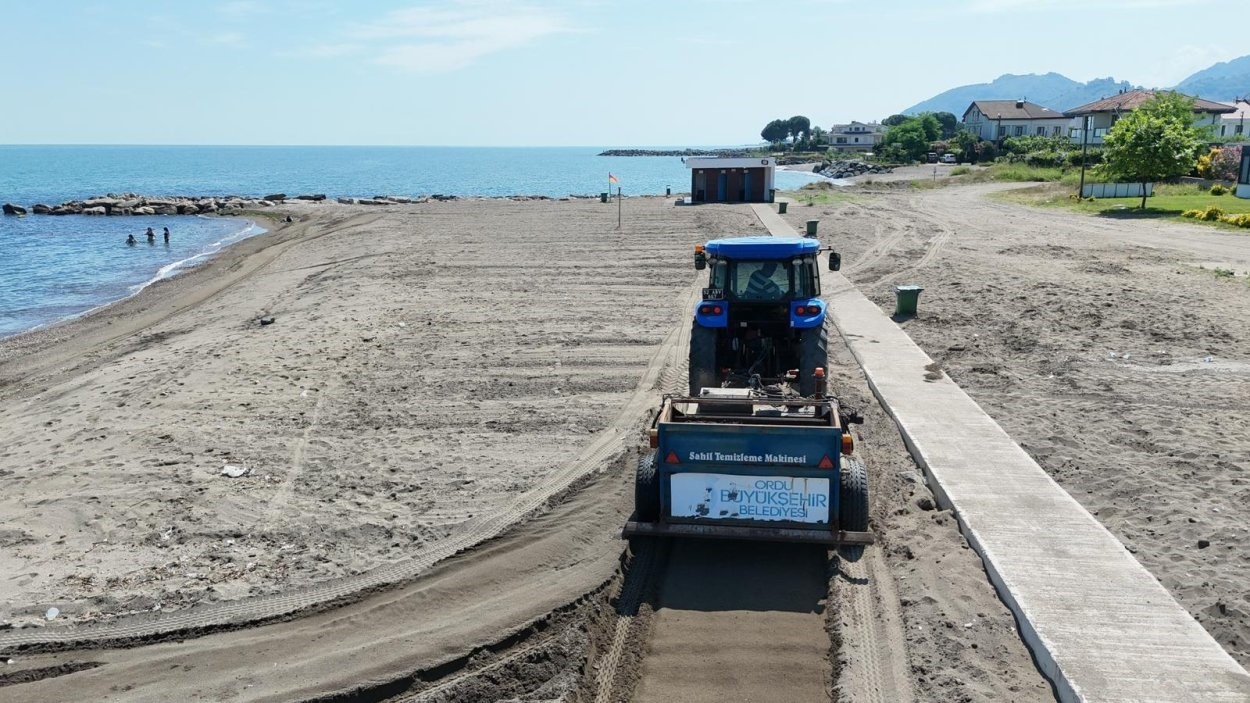 Ordu’da plajlarda temizlik ve bakım çalışmaları
