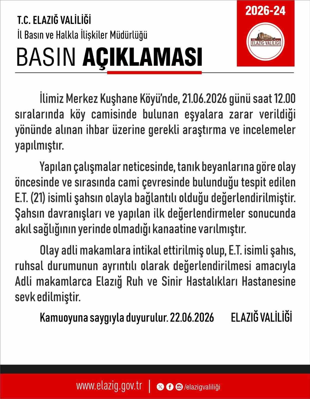 Tahrip edilen köy camisi belediye ekiplerince yeniden ibadete hazır hale getirildi