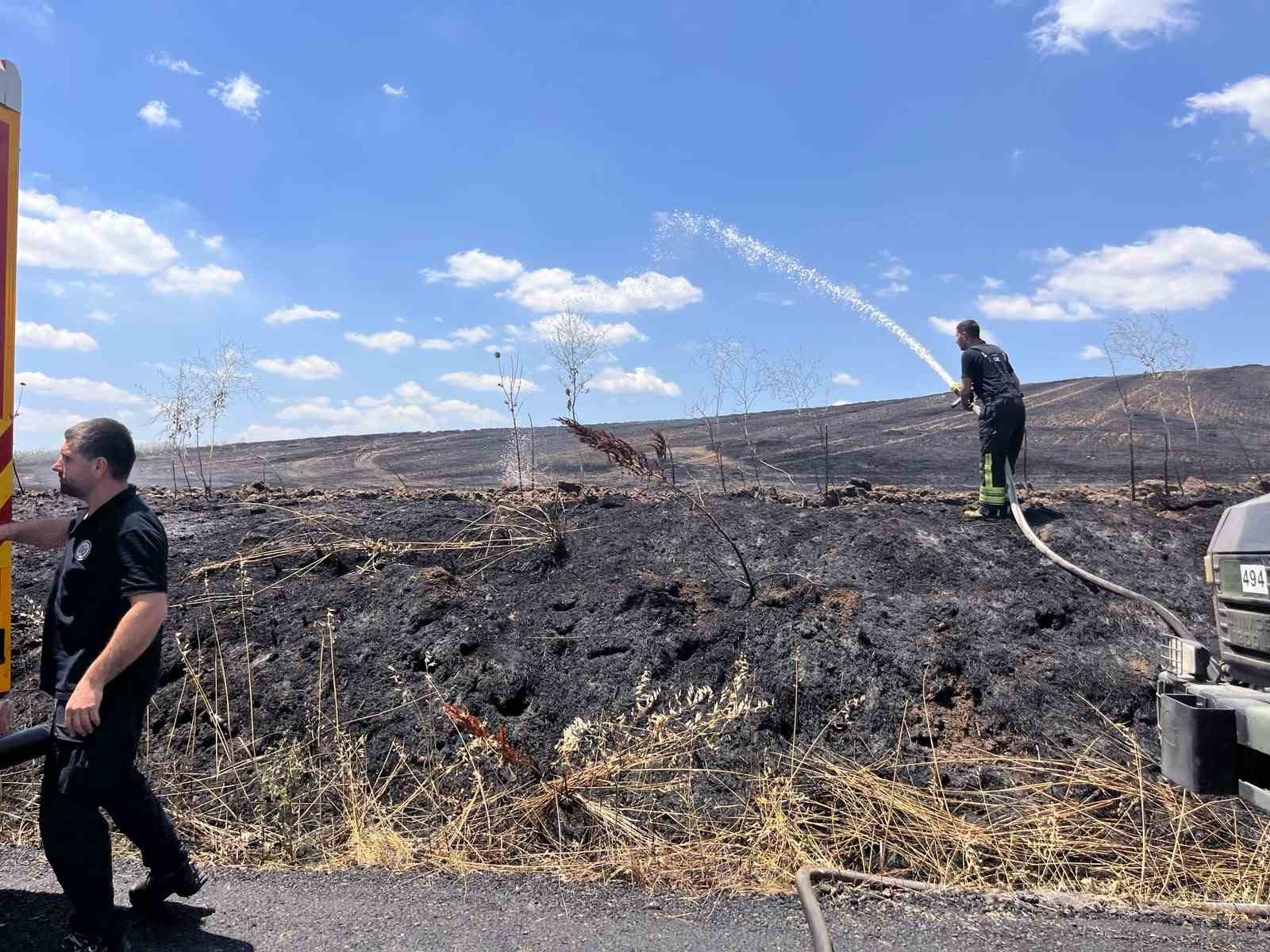 Tekirdağ’da 25 dönüm buğday ekili alan yandı