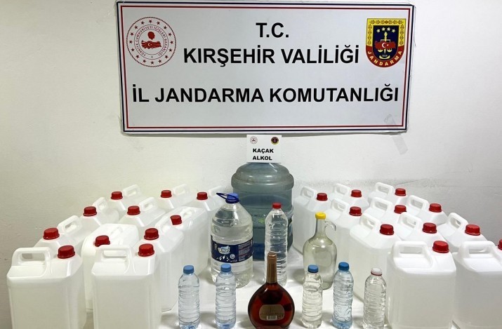 Kırşehir’de kaçak alkol operasyonu: 120 litre ele geçirildi