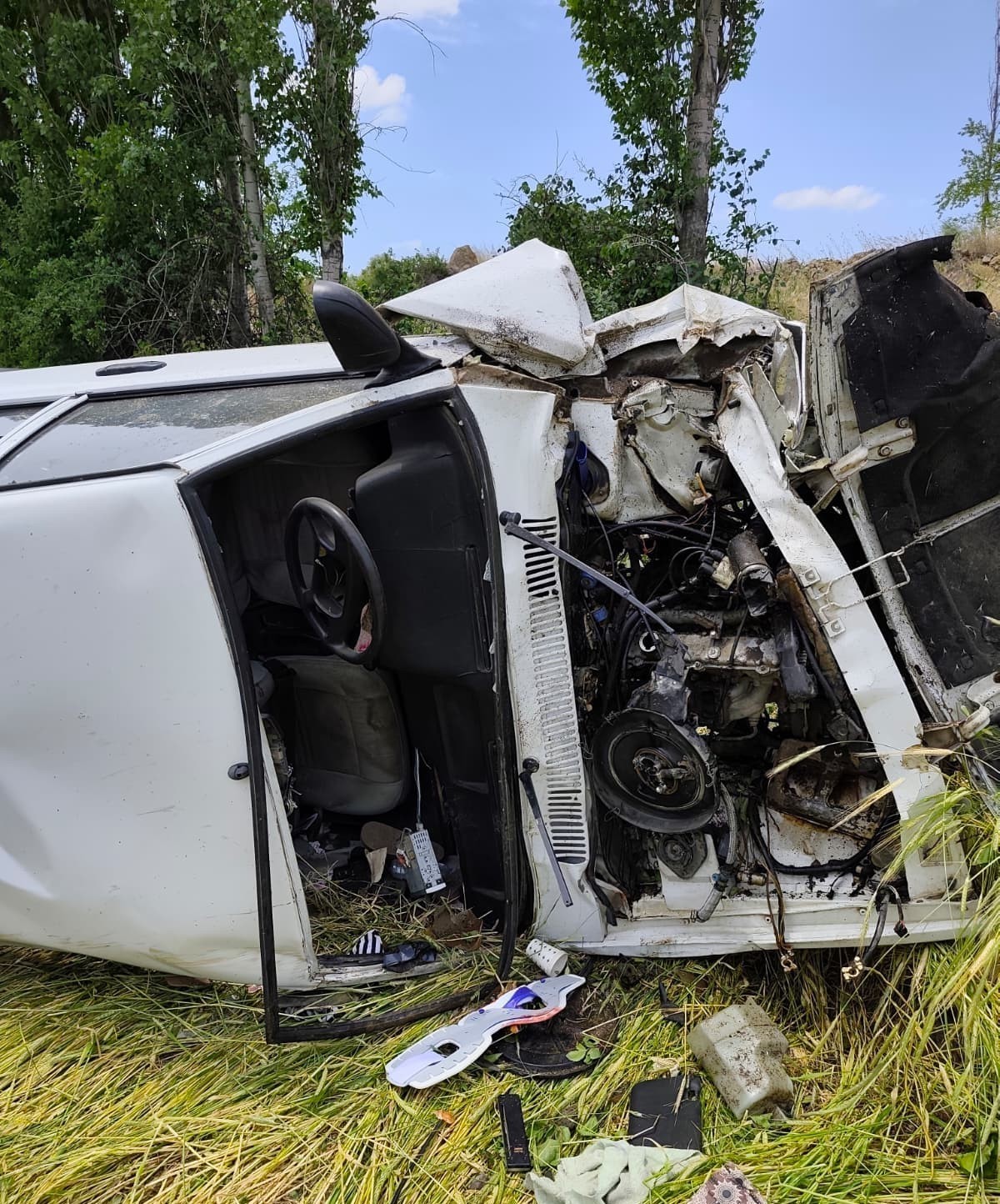 Yozgat’ta takla atan otomobilde 2 kişi yaralandı