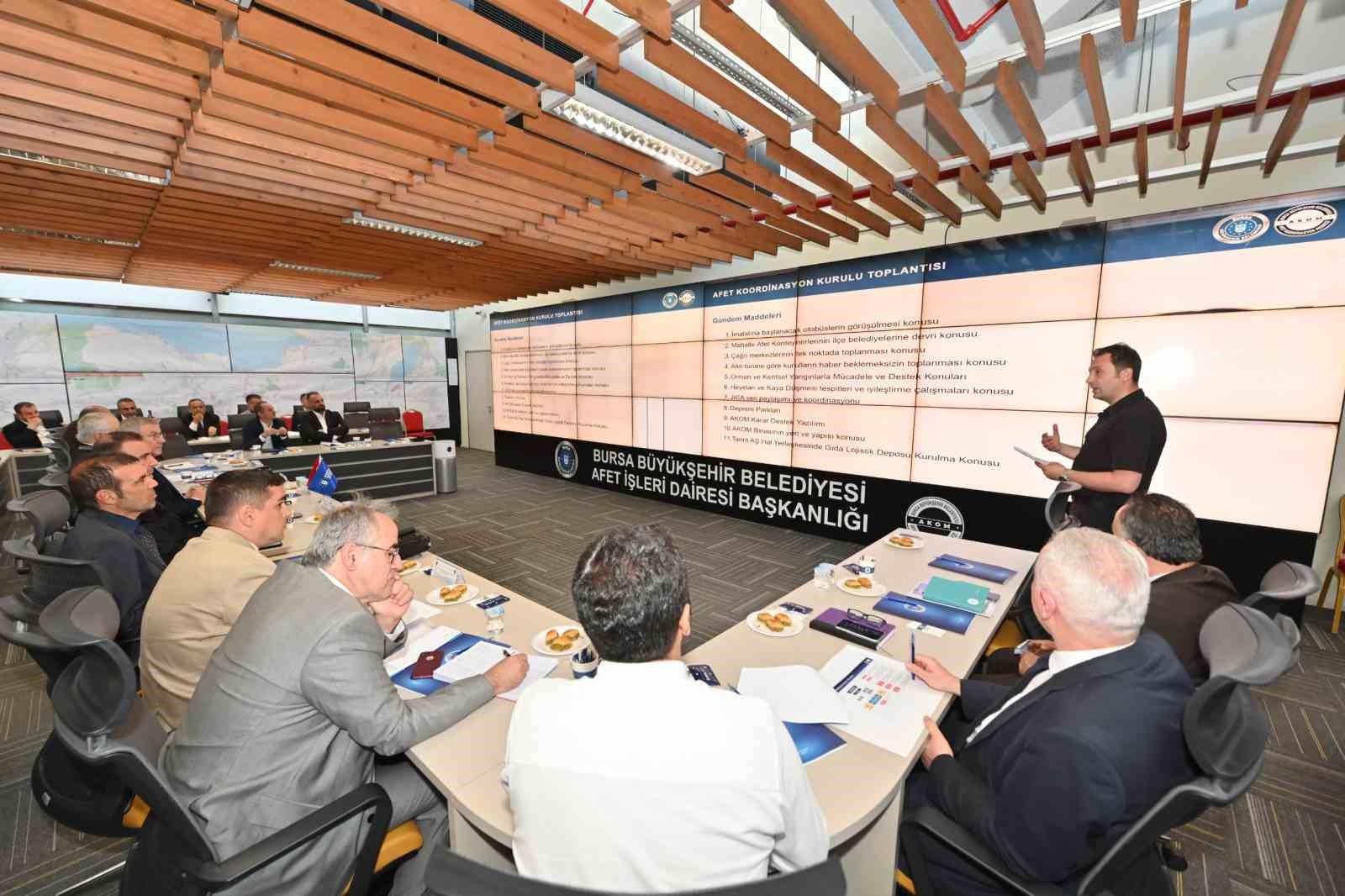Bursa’nın afet planı AKOM’da masaya yatırıldı