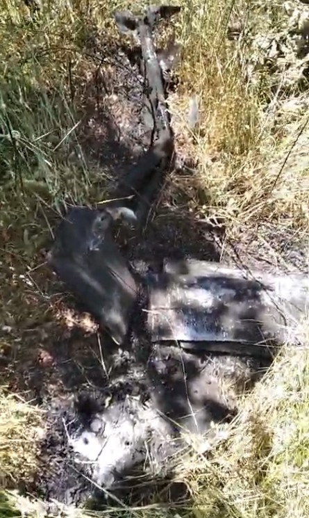Evin bahçesine İHA düştü ardından alev alev yandı