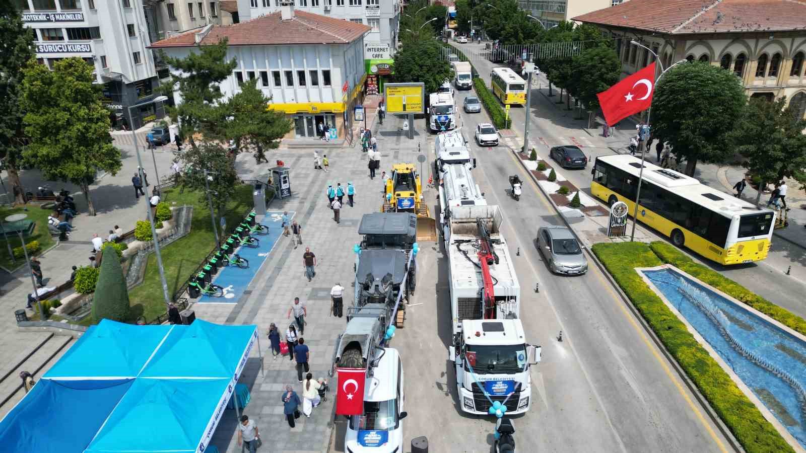 Çorum Belediyesi 83 milyon liralık yeni araç filosunu hizmete aldı