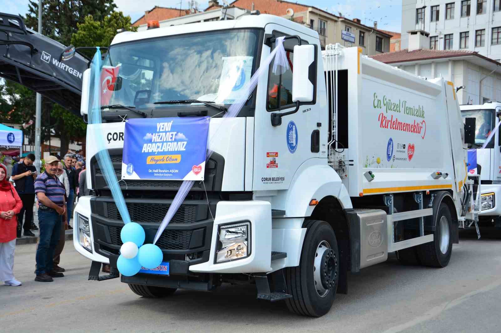 Çorum Belediyesi 83 milyon liralık yeni araç filosunu hizmete aldı