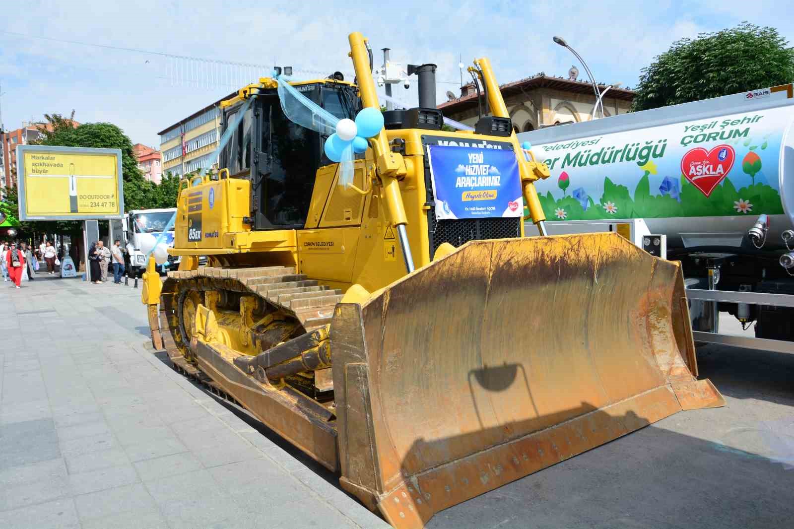 Çorum Belediyesi 83 milyon liralık yeni araç filosunu hizmete aldı