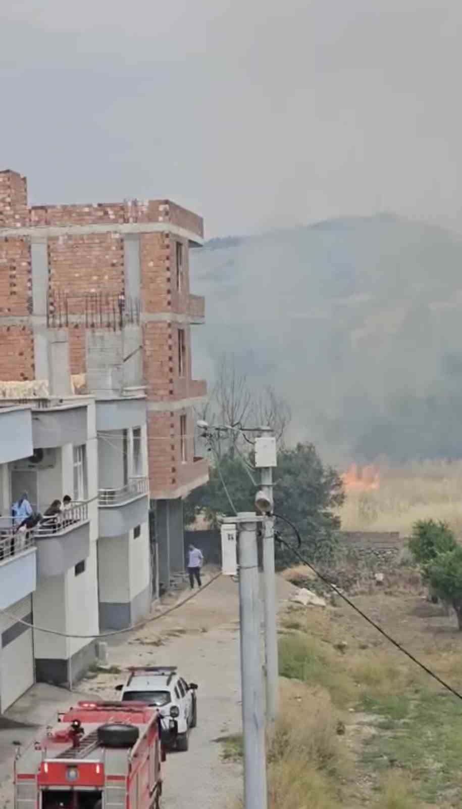 Diyarbakır’da yerleşim alanında çıkan yangın paniğe neden oldu