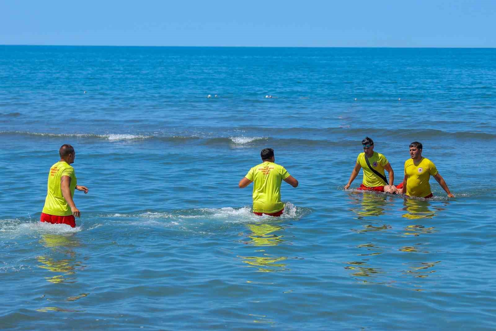 Samsun’da boğulma vakalarına karşı tatbikat