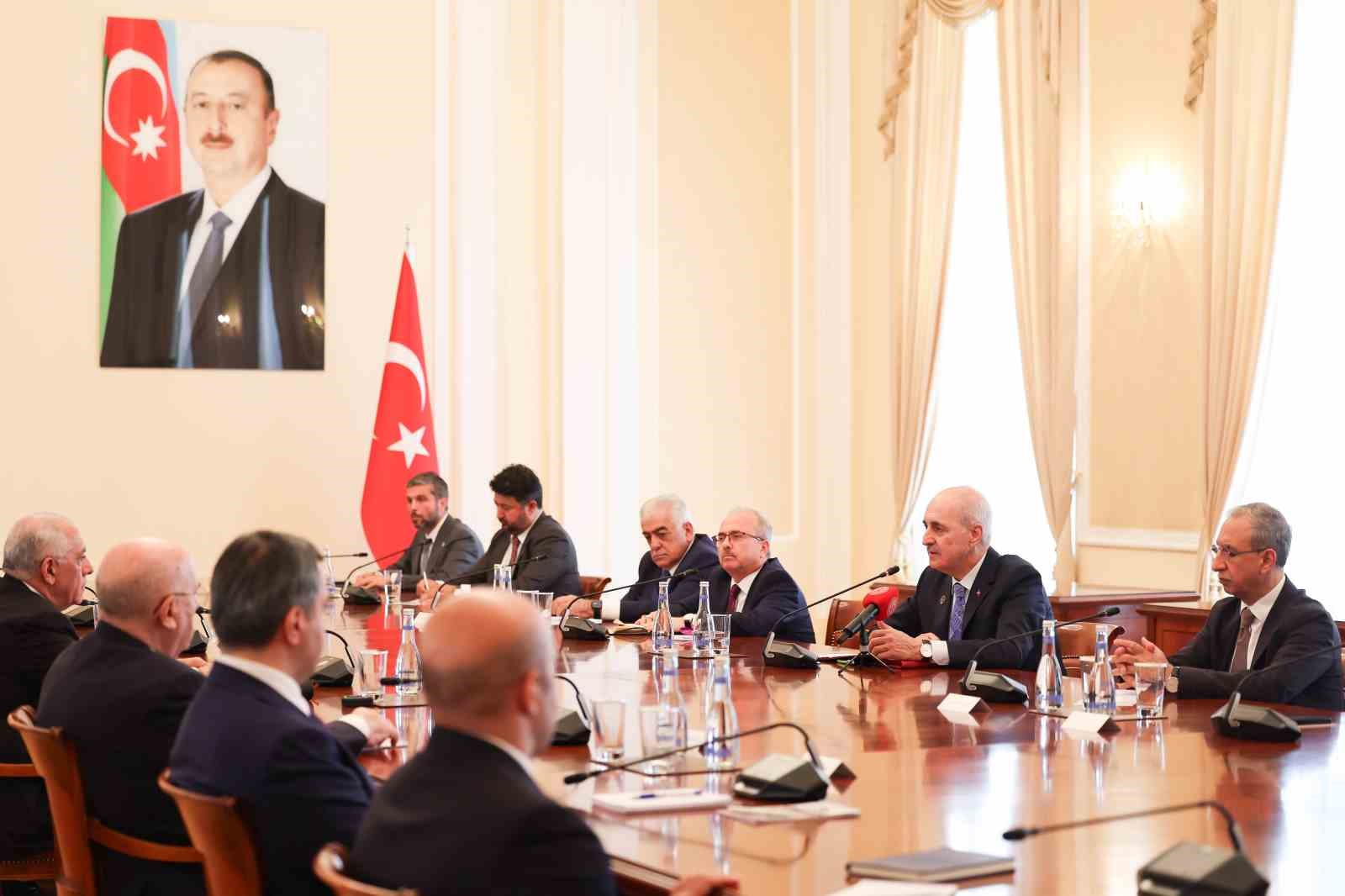 TBMM Başkanı Kurtulmuş, Azerbaycan Başbakanı Esedov ile görüştü