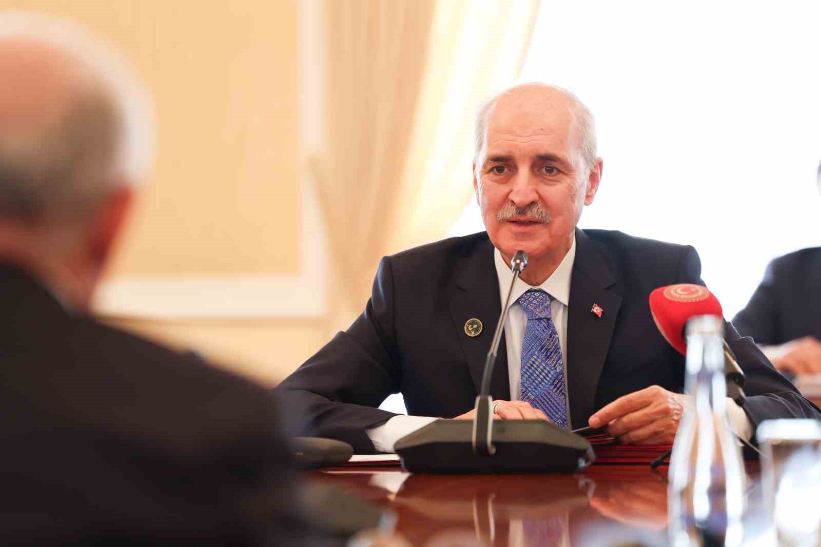 TBMM Başkanı Kurtulmuş, Azerbaycan Başbakanı Esedov ile görüştü