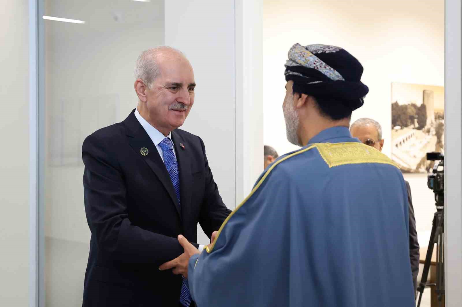 TBMM Başkanı Kurtulmuş, Umman Şura Meclisi Başkanı Al Maawali ile görüştü