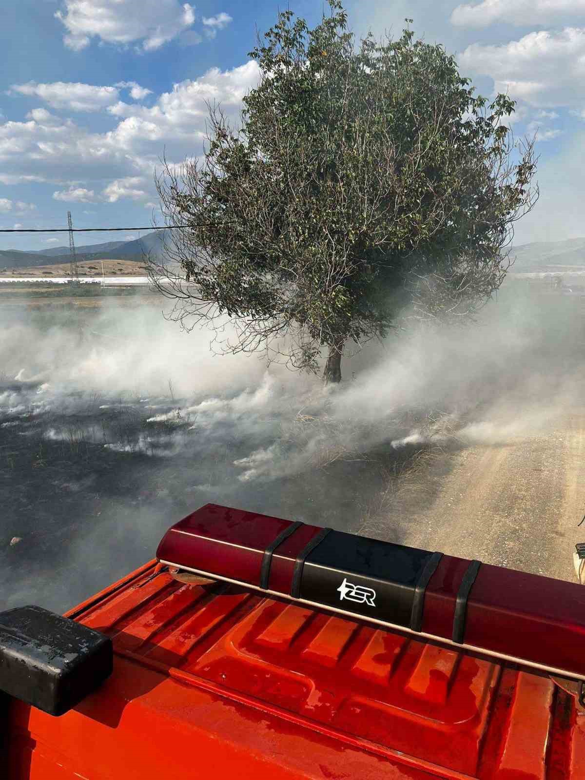 Burdur’da 15 dönümlük alan yangında zarar gördü