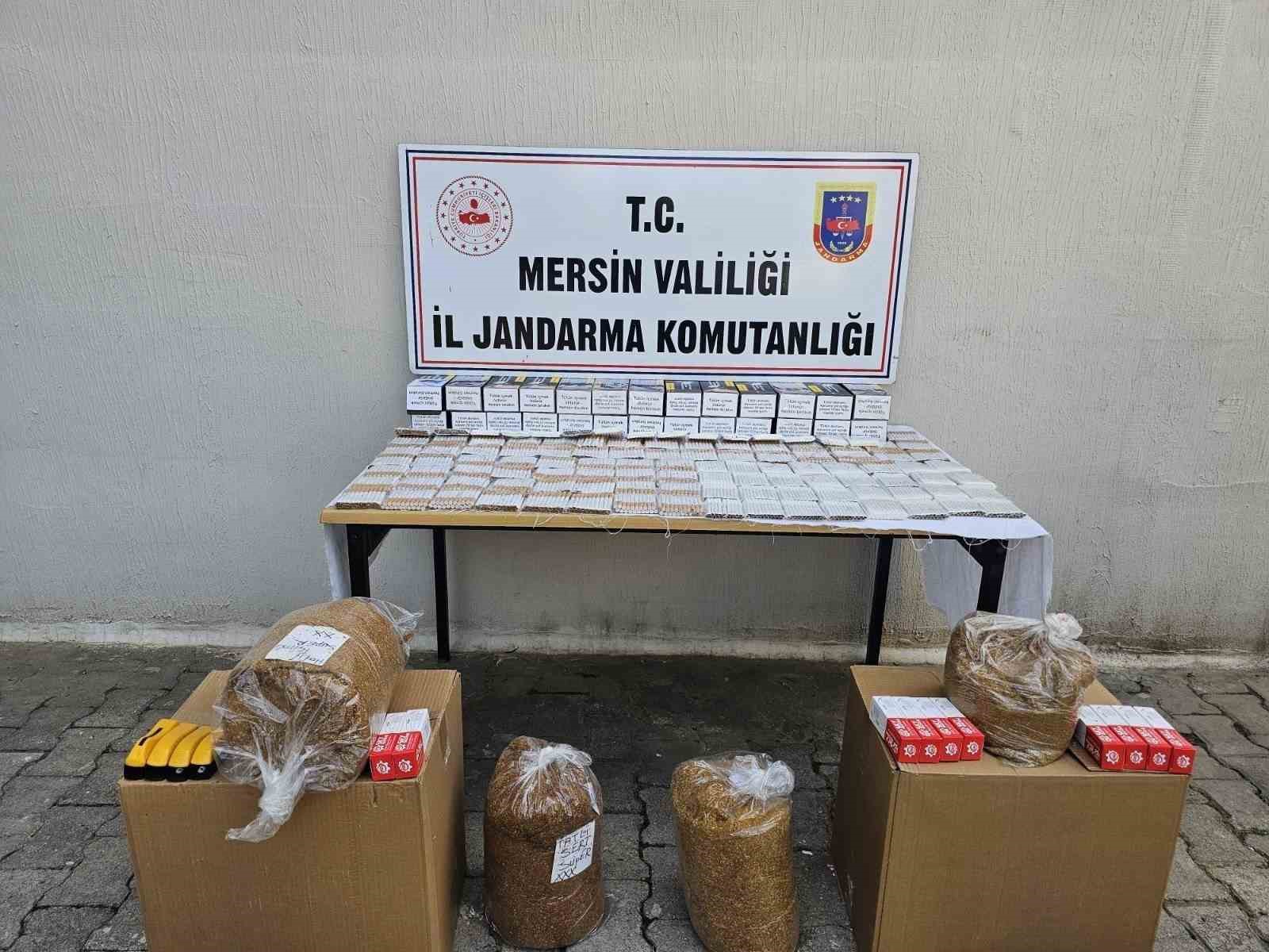 Mersin’de kaçak makaron operasyonu: 2 gözaltı