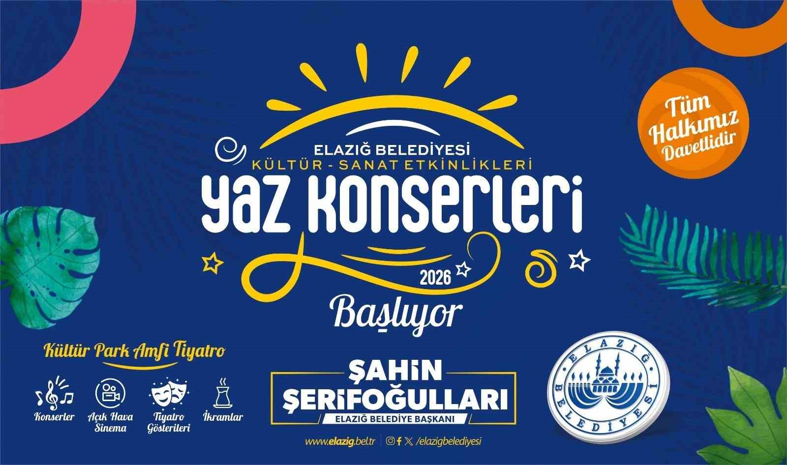 Elazığ’da yaz etkinlikleri başlıyor