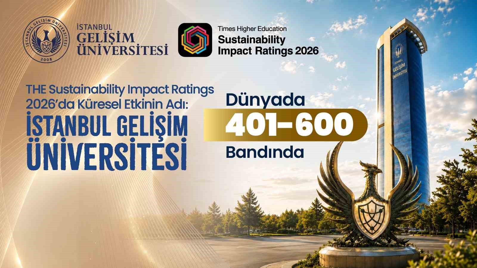 THE Impact Ratings 2026 açıklandı: İstanbul Gelişim Üniversitesi uluslararası başarısını sürdürdü