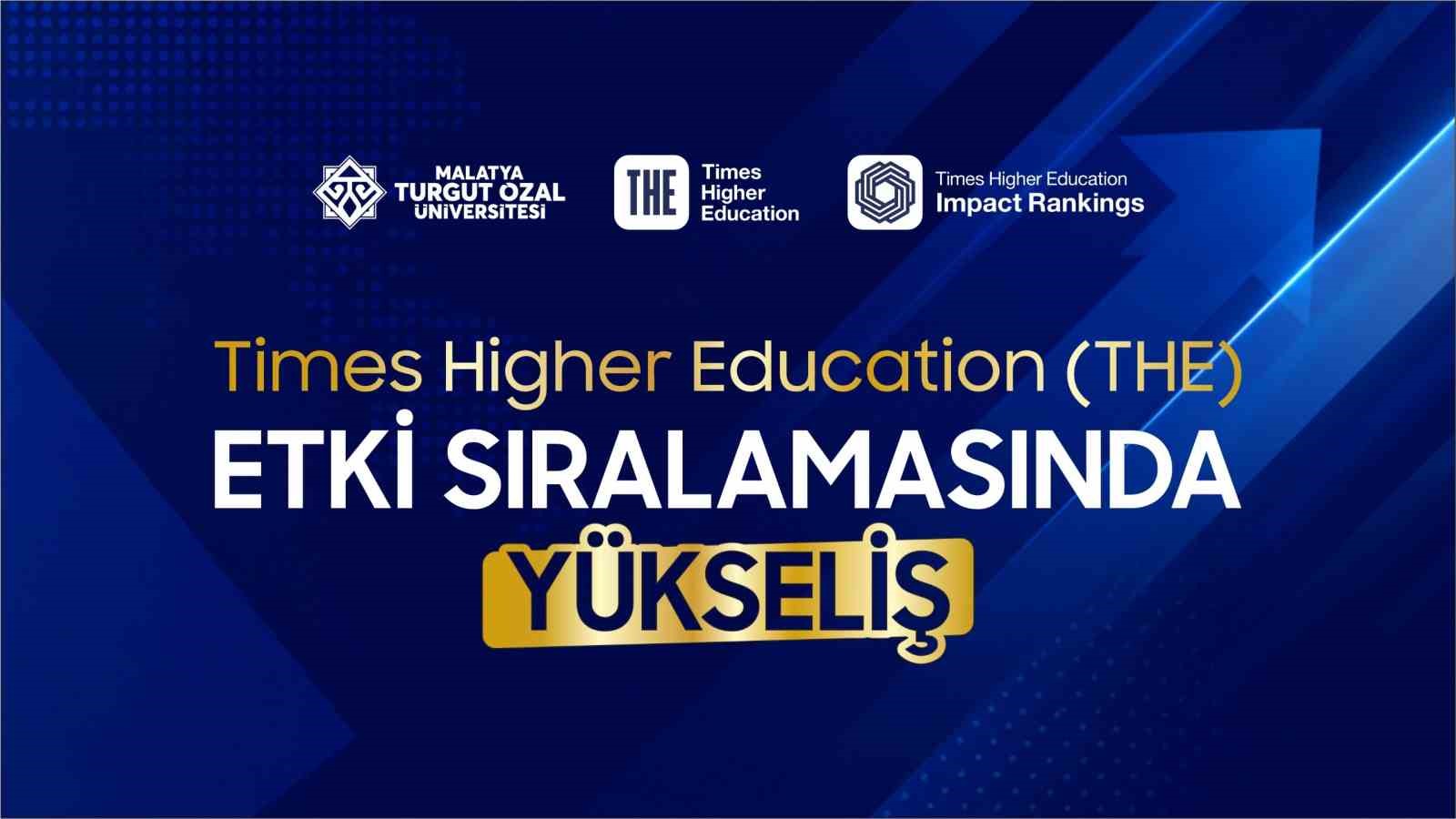 Malatya Turgut Özal Üniversitesi, THE etki sıralamasında yükselişte