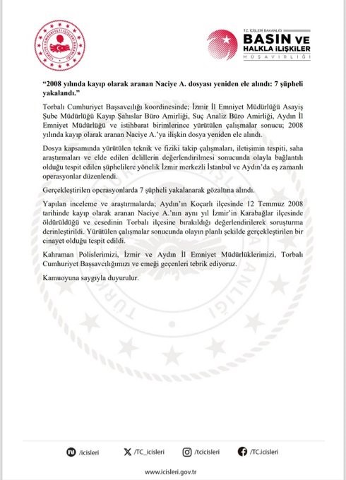 Aydın’daki 18 yıllık kayıp vakasının planlı cinayet olduğu ortaya çıktı: 7 gözaltı