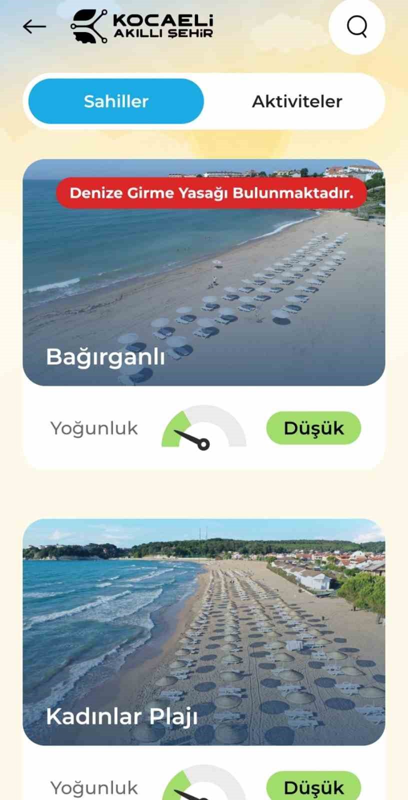 Kocaeli’nin mavi bayraklı plajlarında dijital dönem başladı