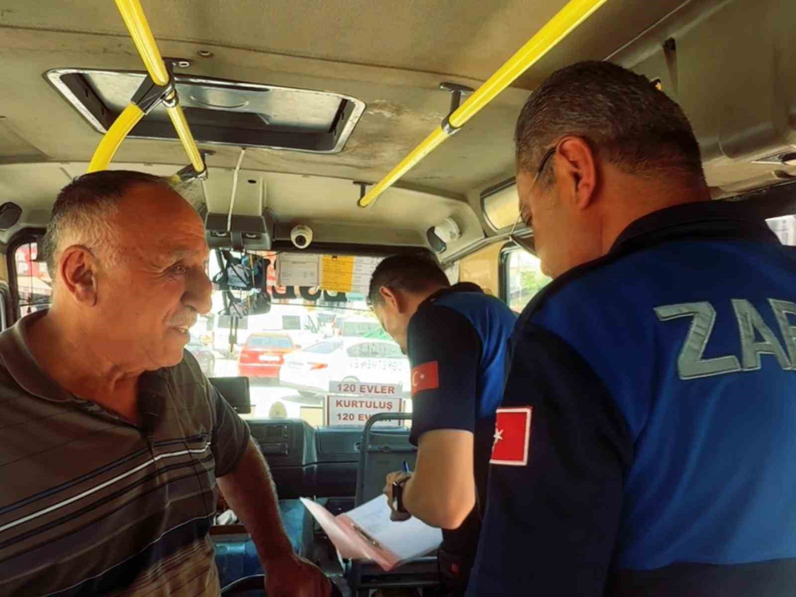 Karabük Belediyesi’nden minibüslere hizmet standardı denetimi