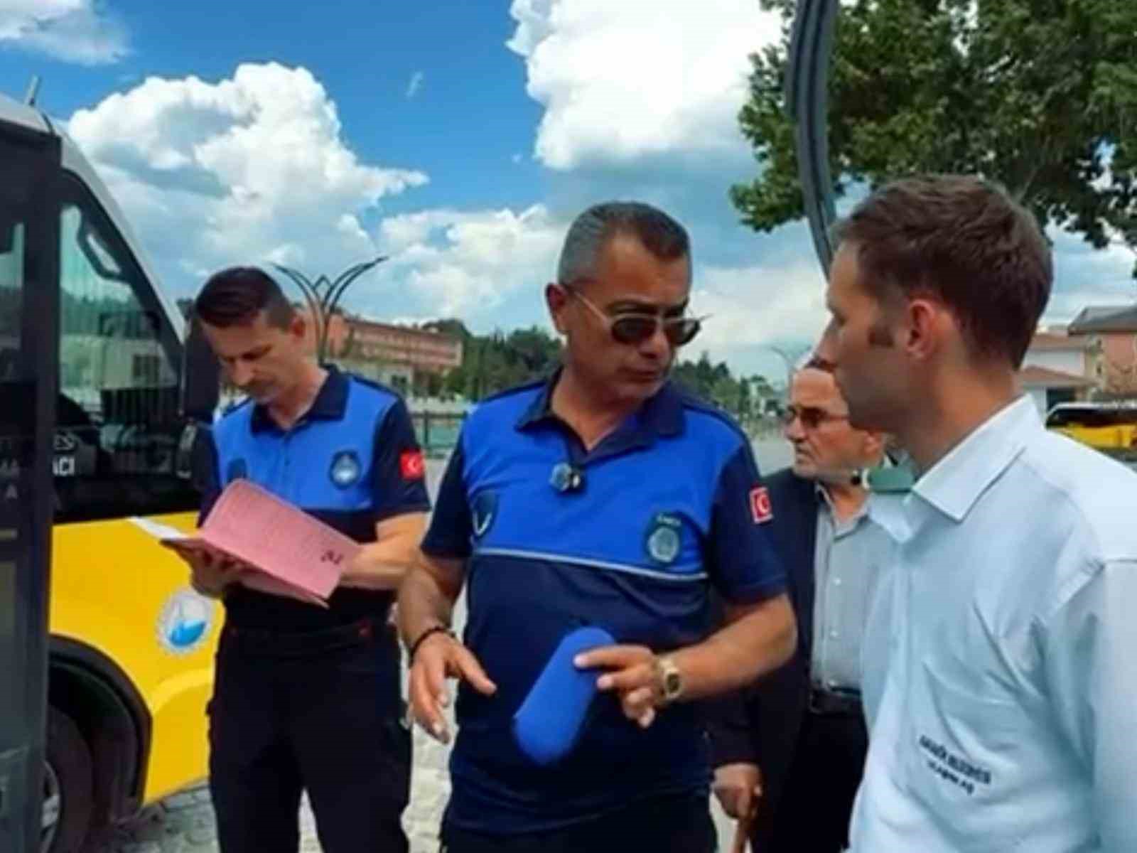 Karabük Belediyesi’nden minibüslere hizmet standardı denetimi