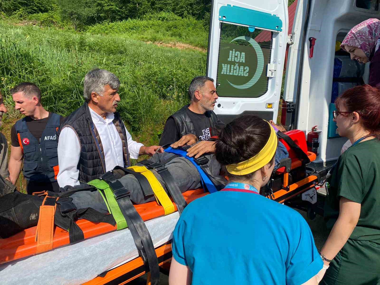İlkel teleferik kazası: 1 yaralı