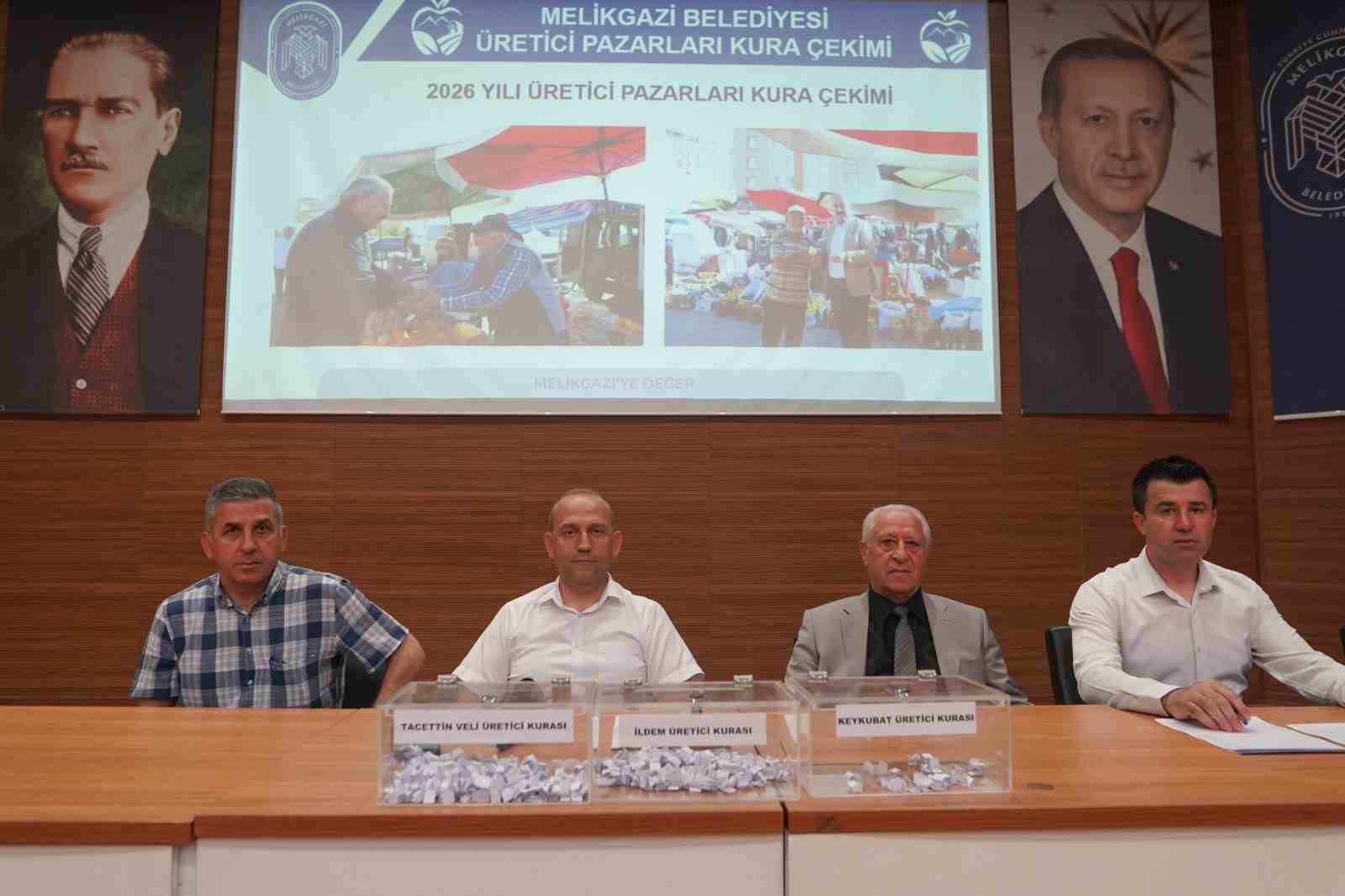 Melikgazi’de Üretici Pazar Yeri için kura çekimi yapıldı