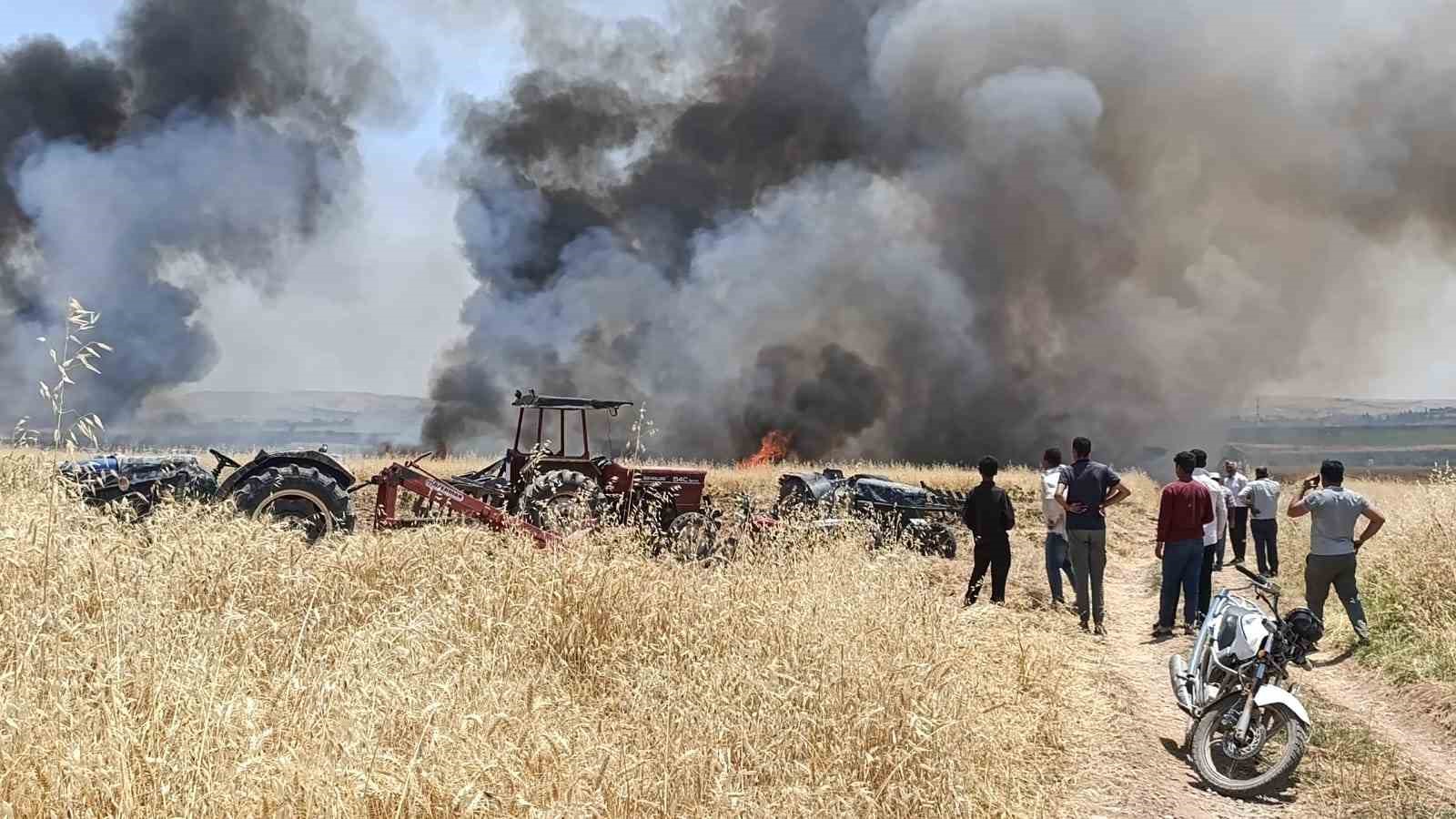 Gaziantep’te 400 dönüm ekili alan alev alev yandı