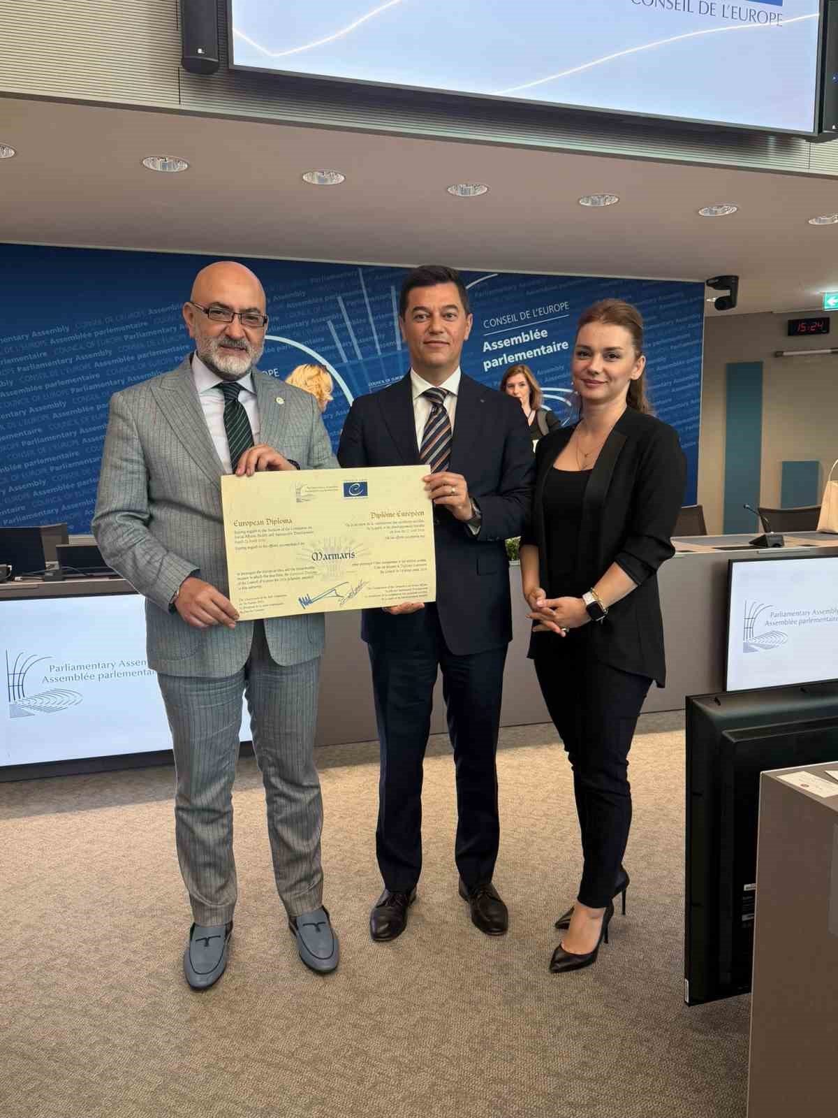 ’Avrupa Diploması’ ödülü Marmaris’in oldu