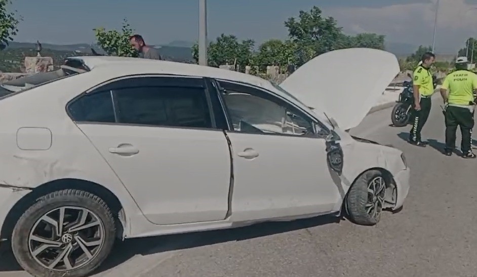Virajı alamayan otomobil takla attı: 1 yaralı