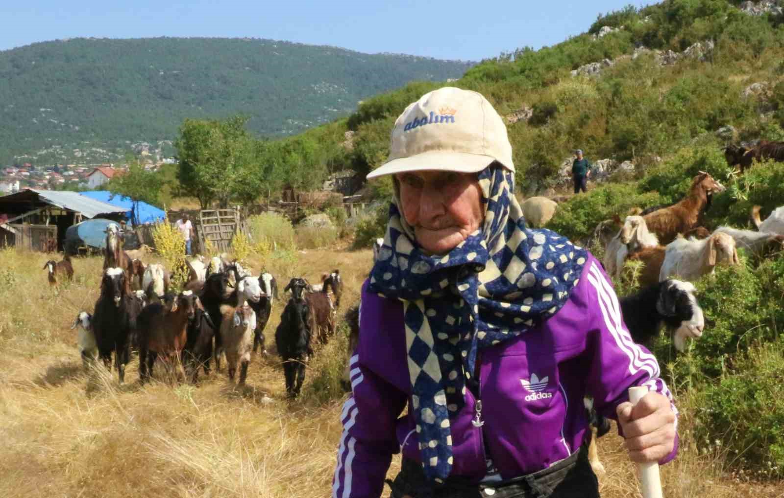 Antalya’nın süper çobanı Emine Nine: 94 yaşında, 90 yıldır keçileriyle dağlarda