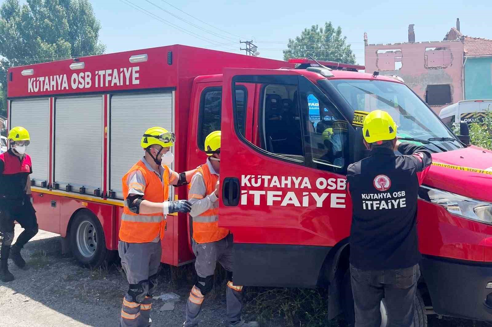 Kütahya OSB Arama Kurtarma Ekibi, AFAD tatbikatında başarıyla görev aldı