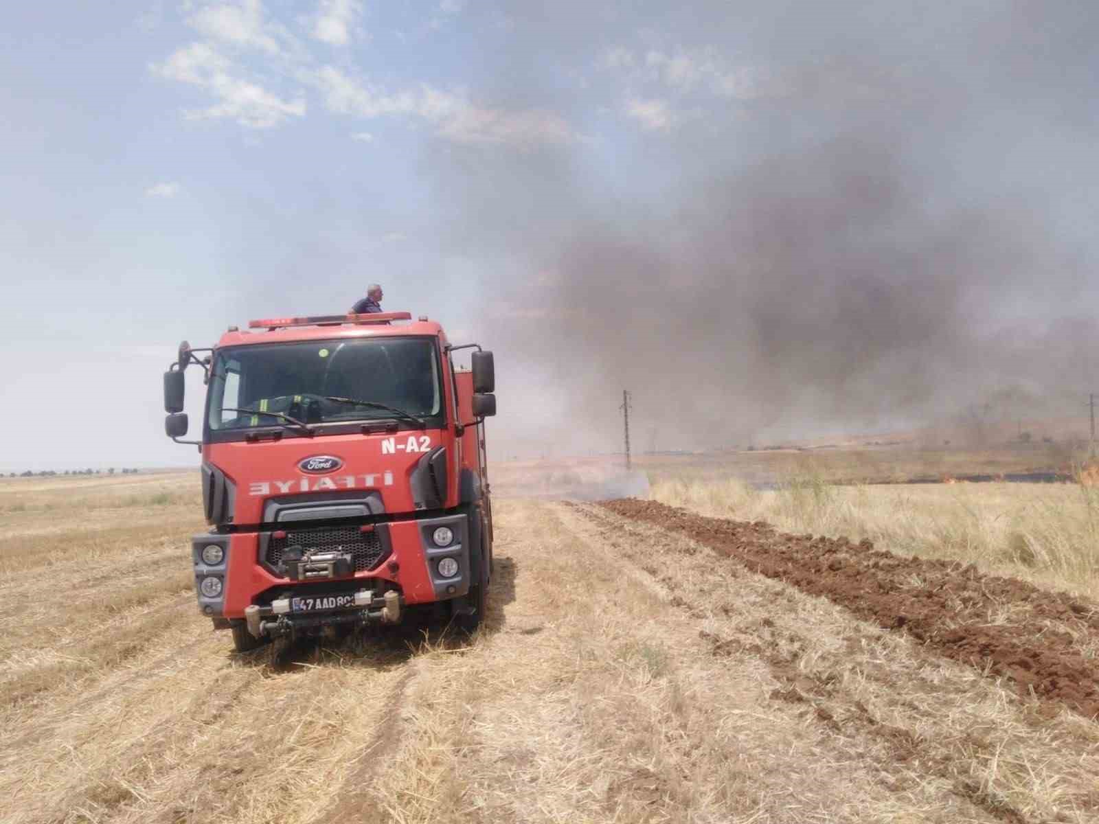 Mardin’de anız yangını söndürüldü