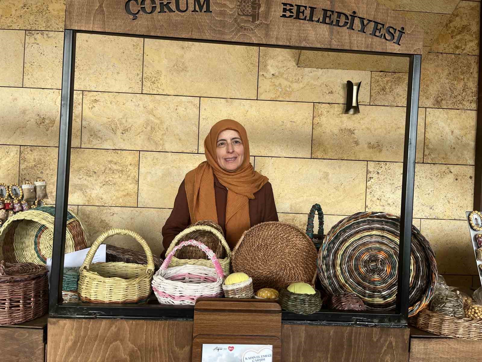 Çorum’da kadın girişimcilerin el emeği göz nuru ürünleri görücüye çıktı