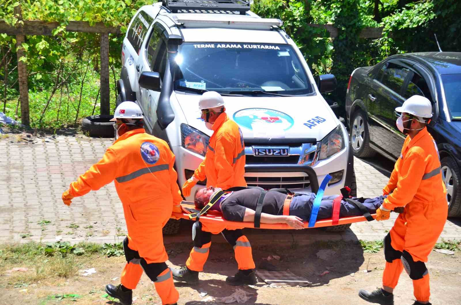 Samsun’da AFAD koordineli deprem tatbikatı