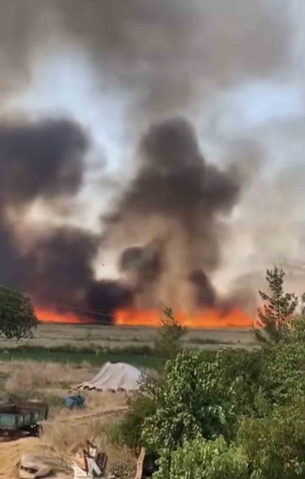 Siverek’te arazi yangını: 1’i ağır 3 yaralı, 200 dönüm ekili alan küle döndü