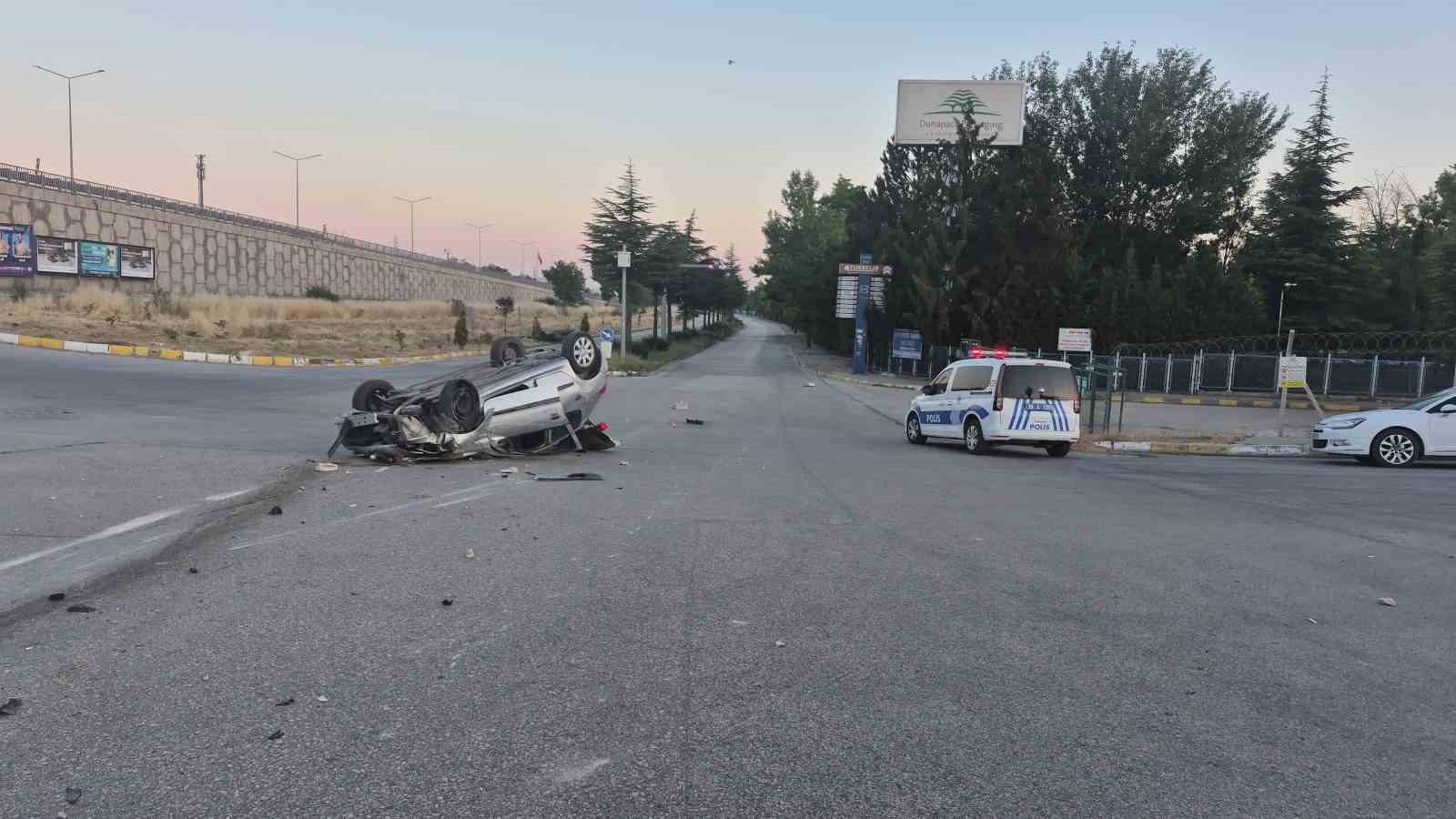 Eskişehir’de kontrolden çıkan otomobil takla attı: 1 yaralı