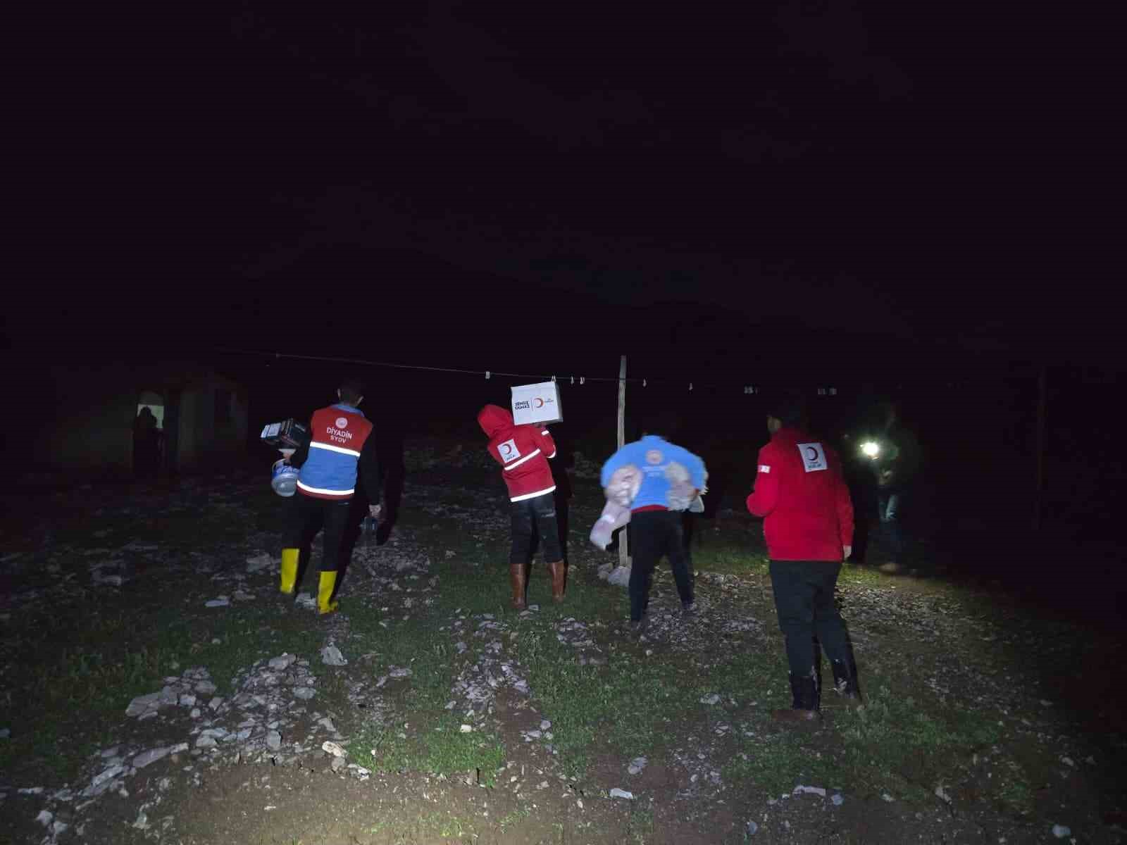 Diyadin’de sel mağdurlarına destek seferberliği