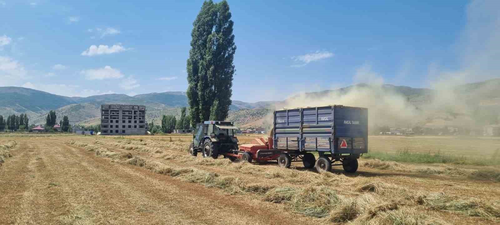 Hasköy’de çiftçilerin kışlık yem mesaisi sürüyor